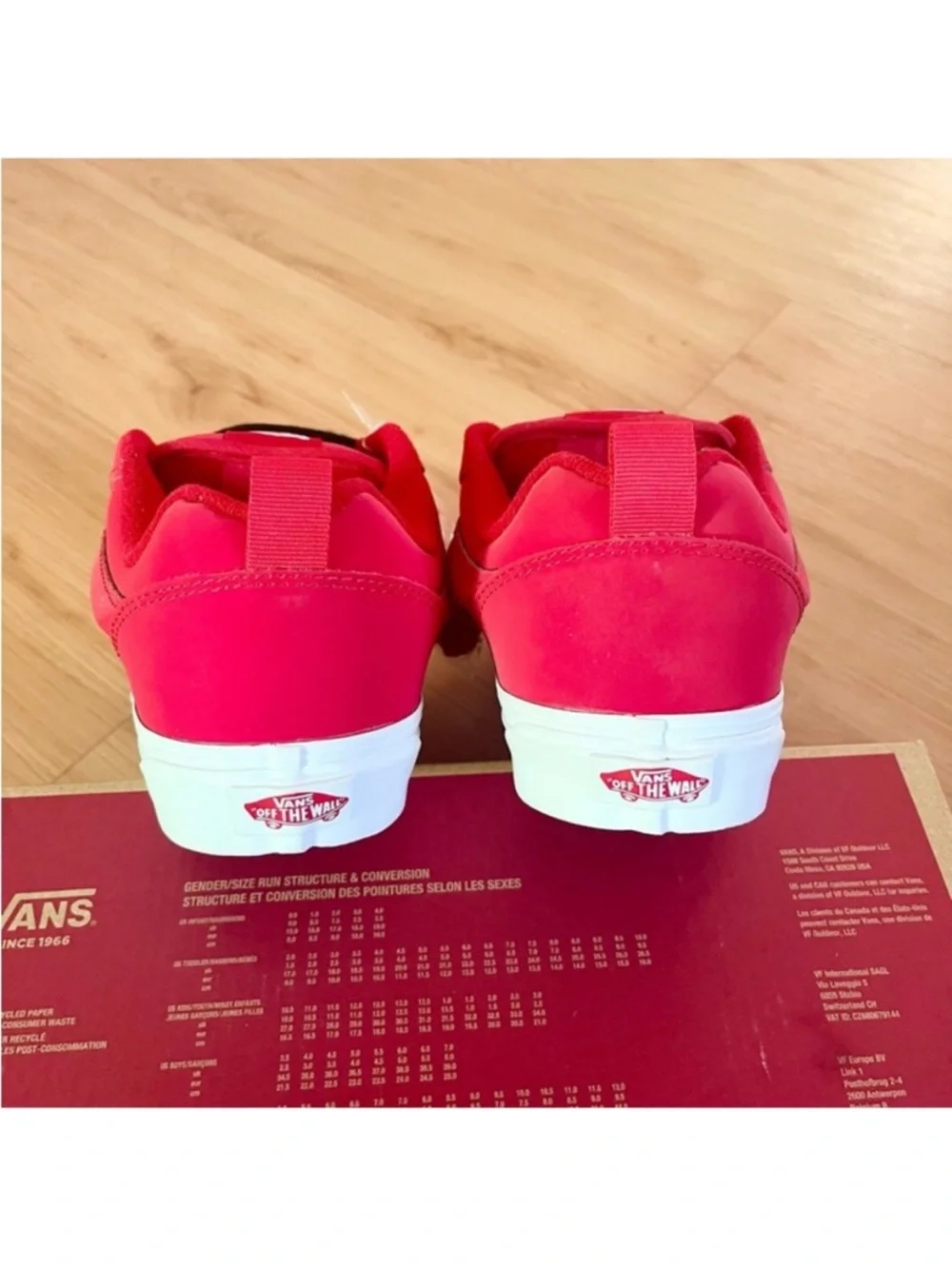 Vans Knu Skool VNO00D6CREB Red Black Women 9.5US